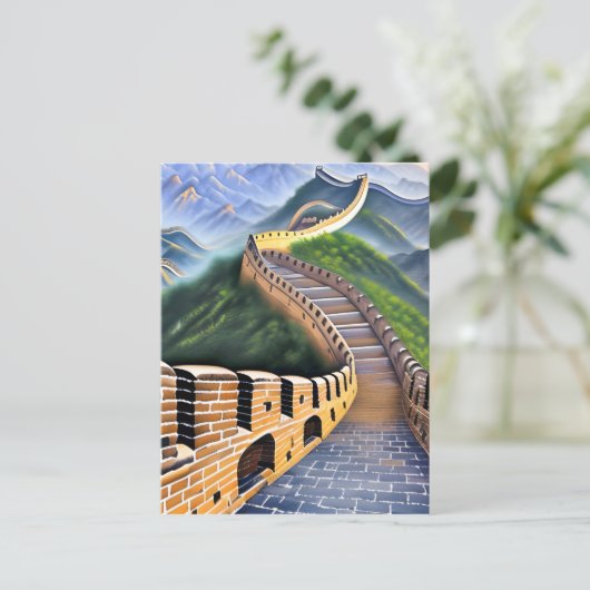 中国素晴らしの壁は最も象徴的な一つである ポストカード (スタンド正面)