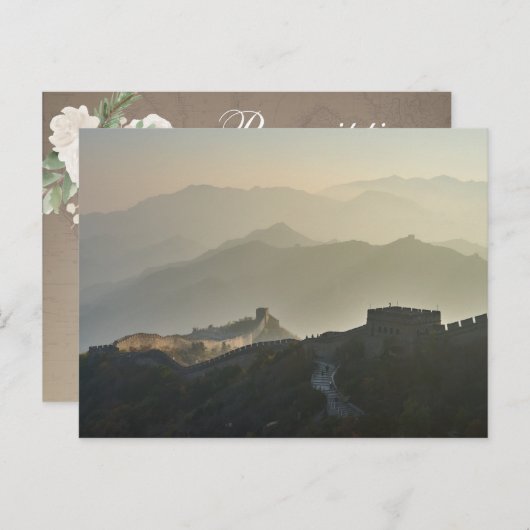 中国素晴らしブライダルシャワーの壁画 ポストカード (正面/裏面)