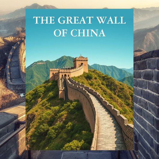 中国素晴らし旅行ヴィンテージの壁 ポストカード