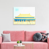 中国紫禁城ヴィンテージ旅行 キャンバスプリント (インサイチュ (リビング))