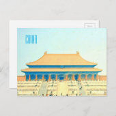 中国紫禁城ヴィンテージ旅行 ポストカード (正面/裏面)
