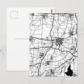 中国聊城地図 ポストカード (正面/裏面)