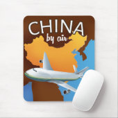 中国航空旅行ポスター マウスパッド (マウス)