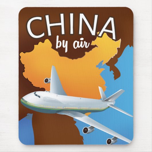 中国航空旅行ポスター マウスパッド (正面)