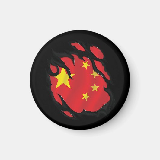 中国裂け旗 マグネット (正面)