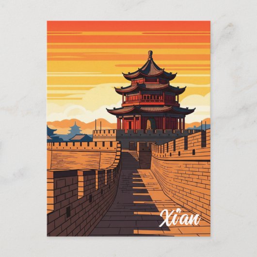 中国西安旅行 ポストカード (正面)
