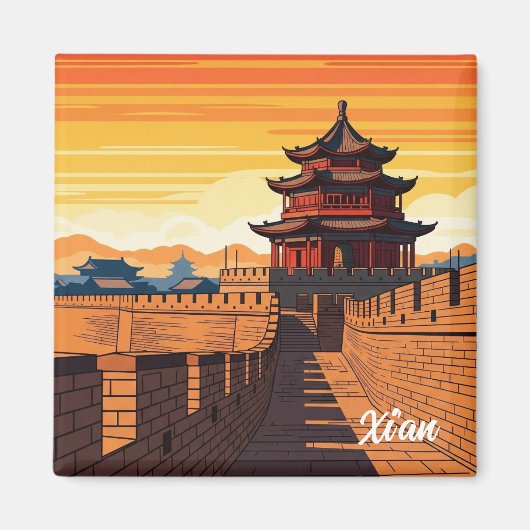 中国西安旅行 マグネット (正面)