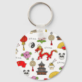中国記号パターン キーホルダー (正面)
