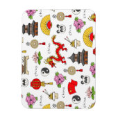 中国記号パターン マグネット (縦)