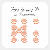 中国語で挨拶する方法 スクエアシール (正面)