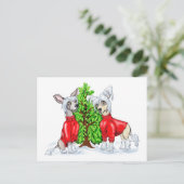 中国語によって頂点に達されるクリスマスツリー シーズンポストカード (スタンド正面)