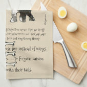 中国語によって頂点に達される漫画犬は台所タオルを引用します キッチンタオル (四つ折り)