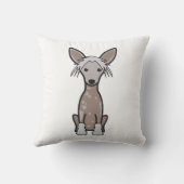 中国語によって頂点に達される犬の漫画 クッション (裏面)