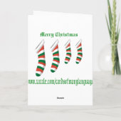 中国語のクリスマスカード シーズンカード (裏面)