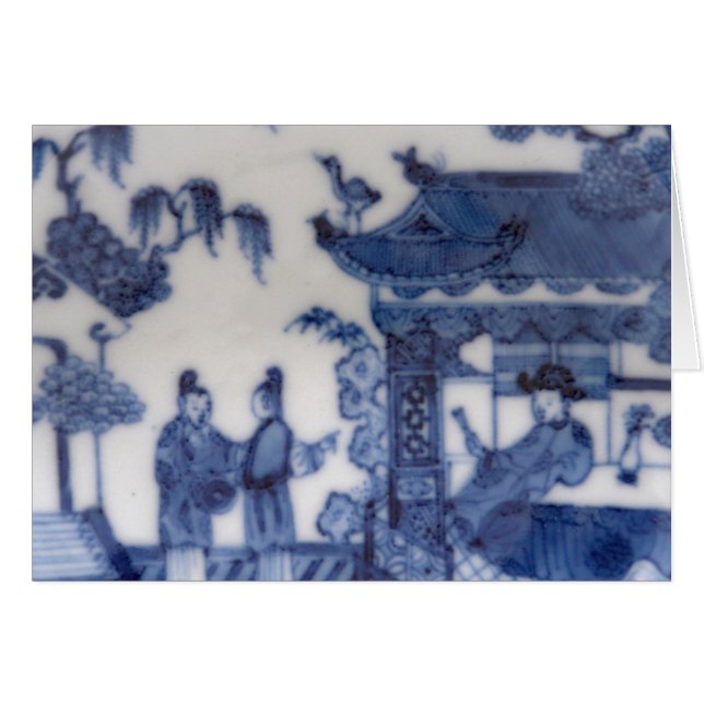 中国語は1760年から青及び白い場面を輸出します (正面横)