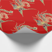 中国語フェニックス- Fenghuangの神話的な鳥 ラッピングペーパー (角)