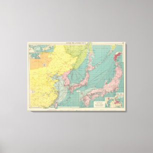 中国語、日本のな港 キャンバスプリント
