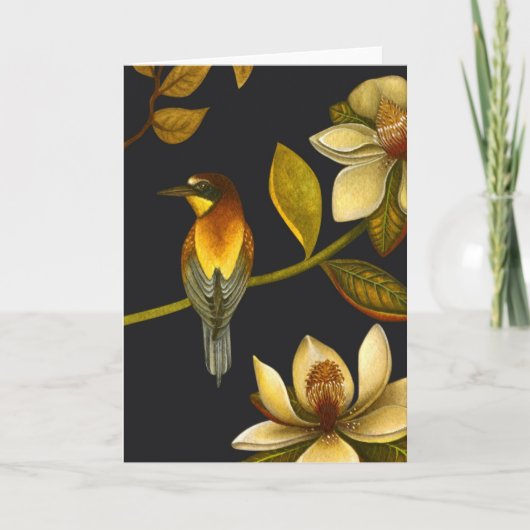 中国趣味の鳥IV -挨拶状 カード (正面)