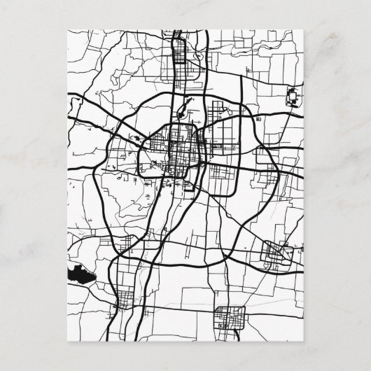 中国邯郸市地図 ポストカード (正面)