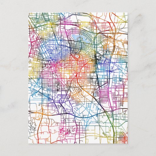 中国鄭州市地図 ポストカード (正面)