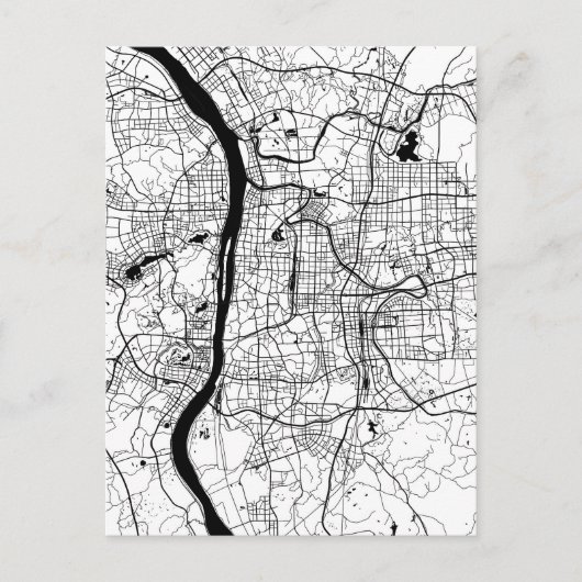 中国長沙市地図 ポストカード (正面)
