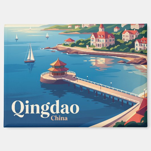 中国青島市 マグネット (正面)