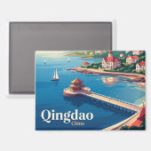 中国青島市 マグネット (正面/裏面)