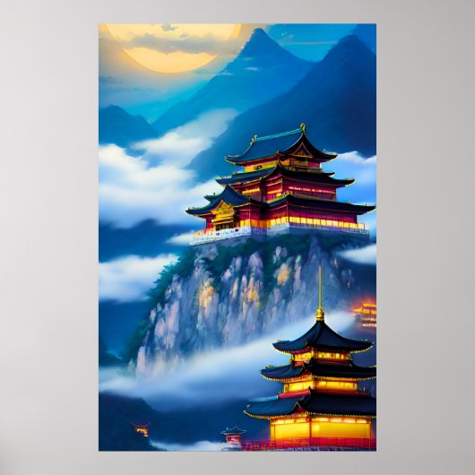 中国風の山宮殿 ポスター (正面)