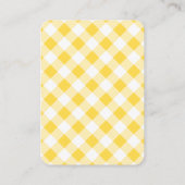 中国風ひまわり本ベビー詩シャワー エンクロージャーカード (裏面)