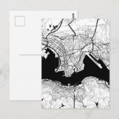 中国香港地図 ポストカード (正面/裏面)