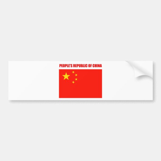 中国高品質旗 バンパーステッカー (正面)