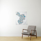 中国|の水晶ダイヤモンドのスタイルのアートワークの地図 タペストリー (インサイチュ)