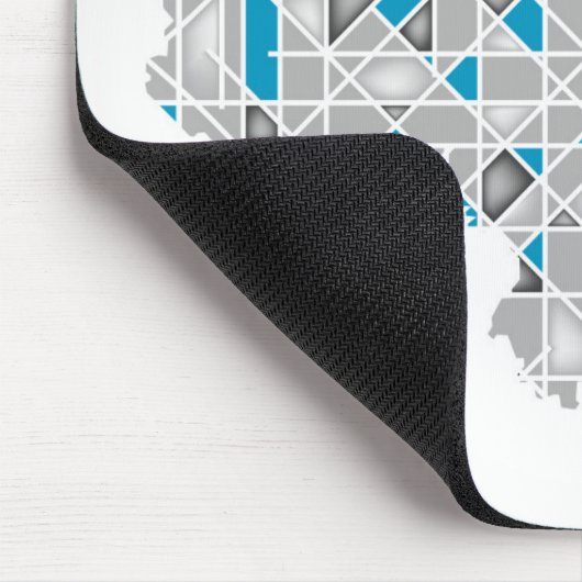 中国|の水晶ダイヤモンドのスタイルのアートワークの地図 マウスパッド (コーナー)