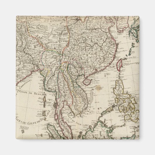 中国、インド、アジア マグネット (正面)