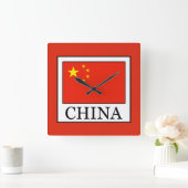中国 スクエア壁時計 (ホーム)