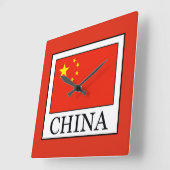 中国 スクエア壁時計 (傾斜)