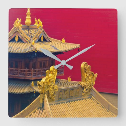 中国 スクエア壁時計 (正面)