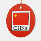 中国 セラミックオーナメント (左)