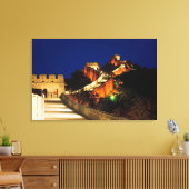 中国，バダリング，素晴らし壁，ビュー キャンバスプリント (インサイチュ (リビング))