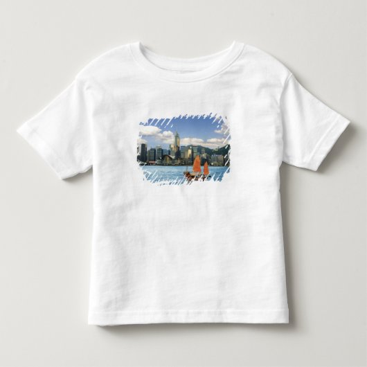 中国;ホンコン、ビクトリア港港A トドラーTシャツ (正面)