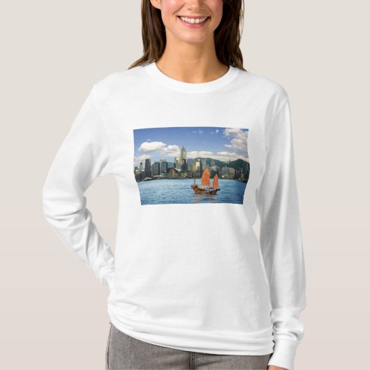 中国;ホンコン、ビクトリア港港A Tシャツ (正面)