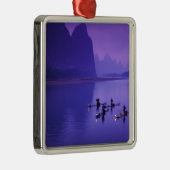 中国、リリバー。鵜の漁師。 メタルオーナメント (右)