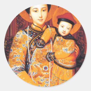 中国(中华圣母、中華聖母)の私達の女性中国のな聖母マリア ラウンドシール