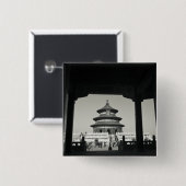中国 北京市 崇文区 缶バッジ (正面&裏面)