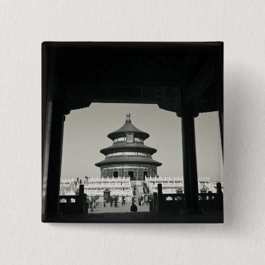 中国 北京市 崇文区 缶バッジ (正面)