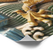 中国，北京，北海公園，九龍スクリーン， ポスター (角)