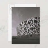 中国、北京。国立競技場、会場 ポストカード (正面/裏面)