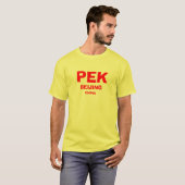 中国-北京PEKの国際空港のワイシャツ Tシャツ (正面フル)