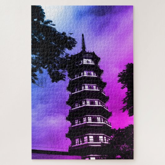 中国 広東 花塔 復古 ジグソーパズル (縦)
