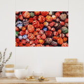 中国、明の墓、ガラス絵を描のお土産 ポスター (キッチン)